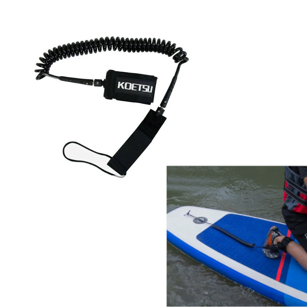 KOETSU Paddle Board Surfboard Zubehör Fußleine Sicherheitsleine 5 mm Verstellbares TPU-Materialseil für Stand Up Paddle