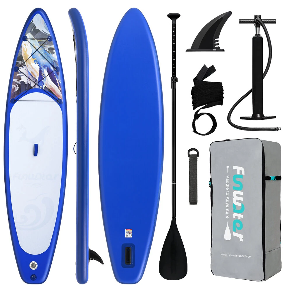 [EU Direct] FunWater 350*84*15CM Belastung 180KG+ Längeres ISUP für Solo-Abenteuer,Familie,Touring,aufblasbares Stand-Up