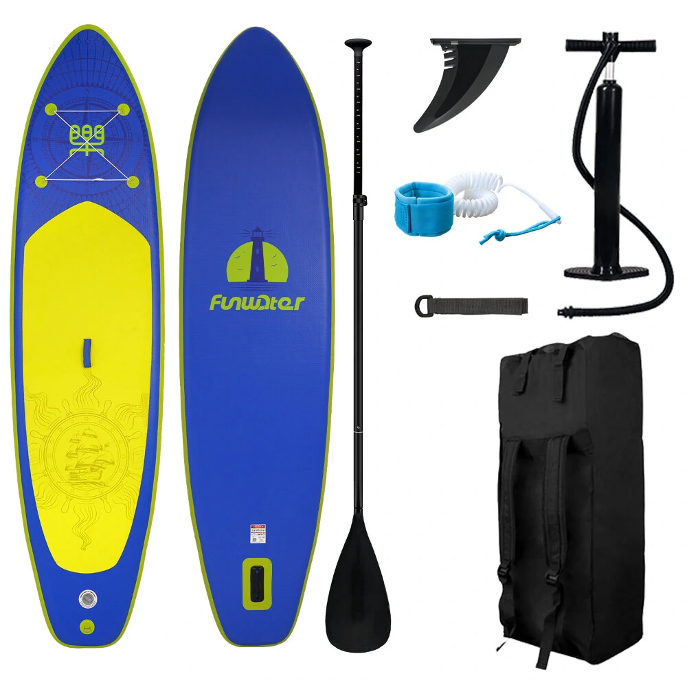 [EU Direct] FunWater 350cm große aufblasbare Stand Up Paddle Board Surfboard Komplettes Paddleboard Zubehör Verstellbare