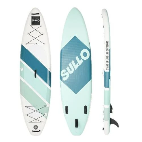 [EU Direkt] WaveRite Aufblasbares Stand-Up-Paddleboard 320*84*15 cm 12-15 PSI SUP mit Pumpe, Paddle, Leash, Rucksack
