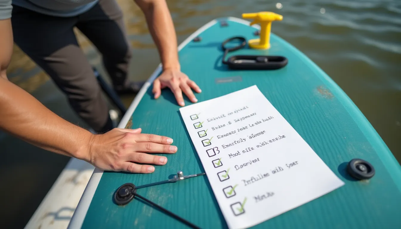 Stand Up Paddle Wartungs-Checkliste